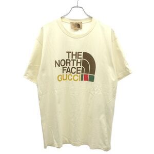 Gucci×the North FACE Gucci North Face Logo Print T-shirt 616036 Xjdcl White M